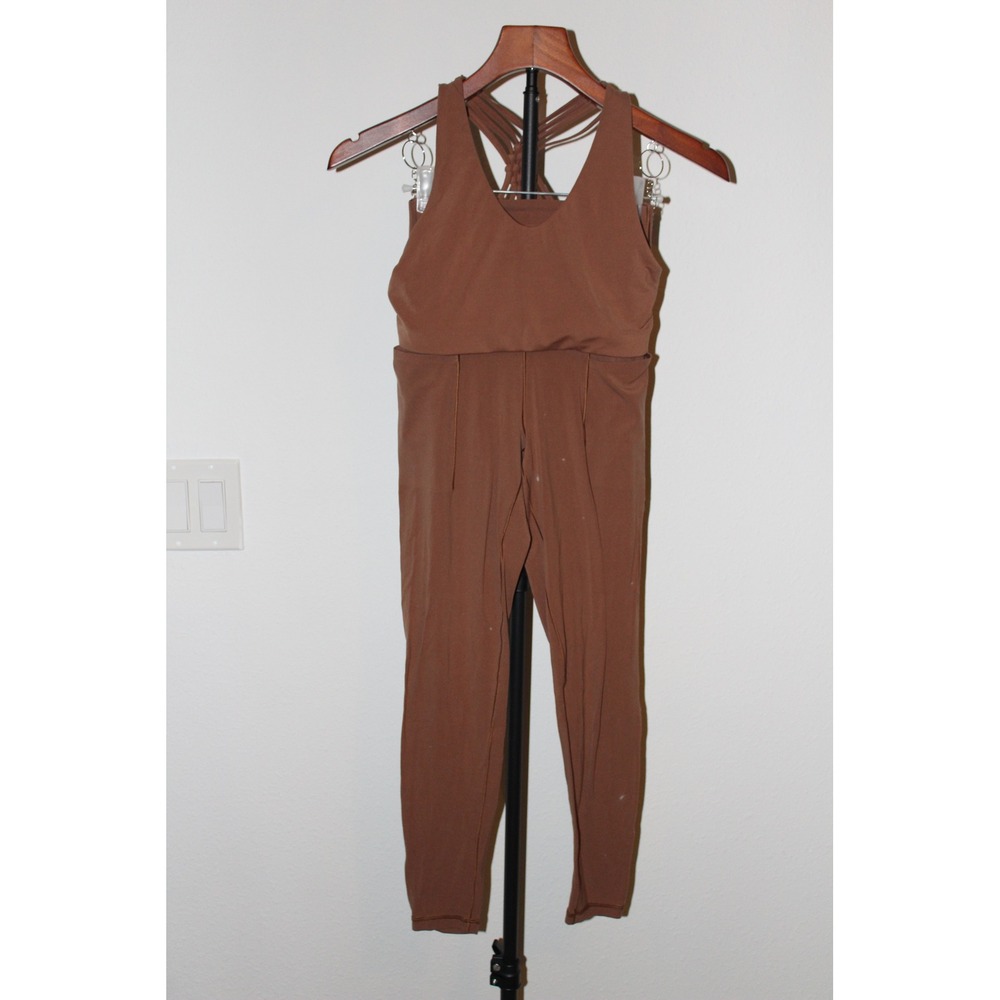 OFFLINE by Aerie Real Me Brown Braided Back Sports Bra and Leggings Set Small